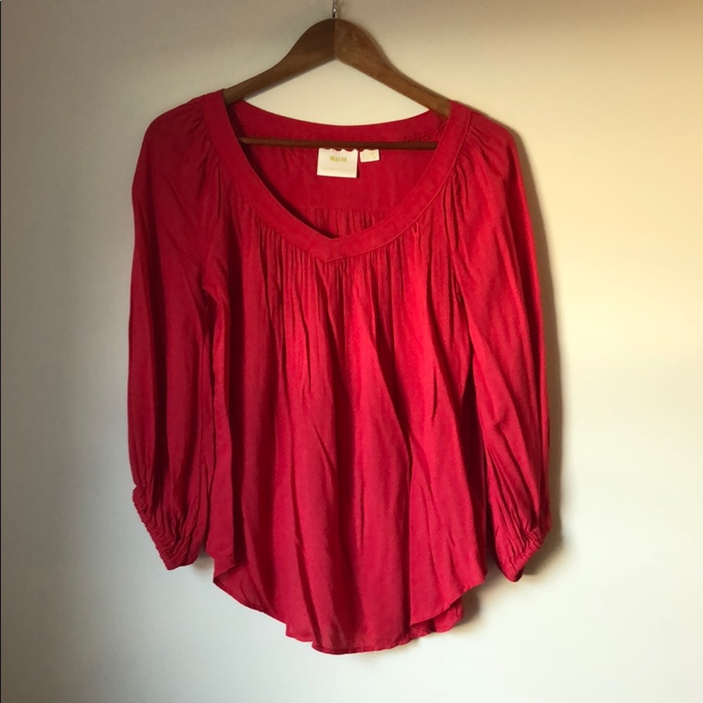 Anthropologie Maeve red top.